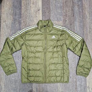 Adidas Essential Down Jacket Focus Olive GT9168 Mens Small NWT